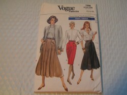 7566 EZ VOGUE TAPER - FLARE SKIRT LENGTHS PATTERN 12-16 uncut